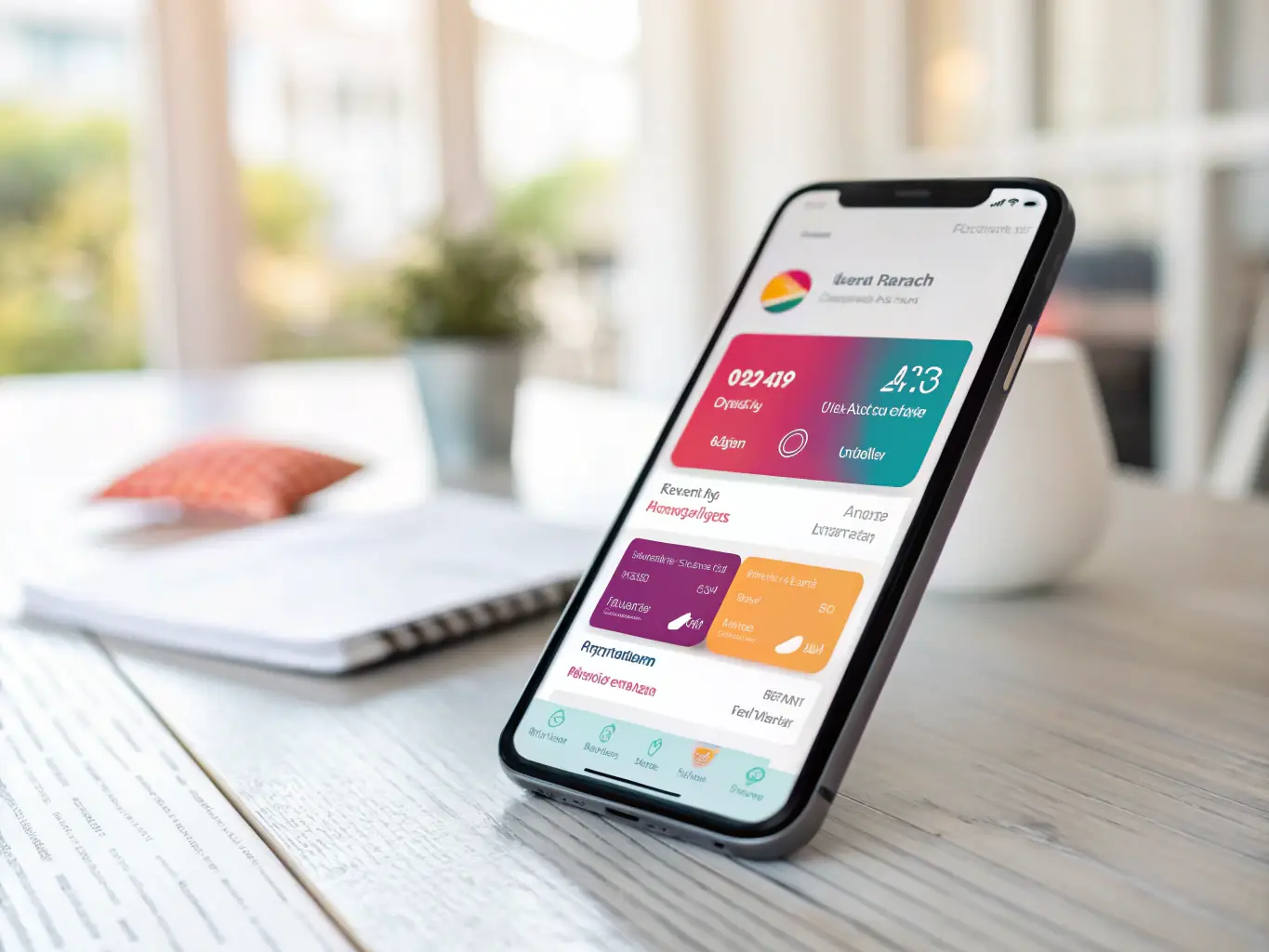 An image of a user-friendly mobile app interface displaying account balances and transaction options, showcasing the convenience of Lopajk.online's digital banking platform.